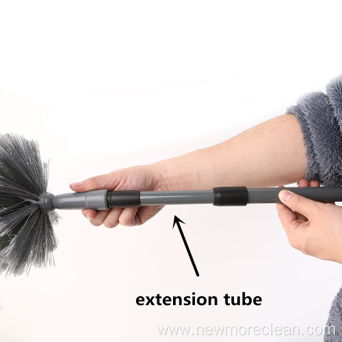 Telescopic Handle Round Ceiling Cleaning Cobweb Brush